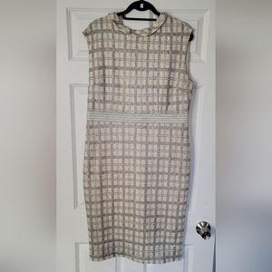 White and Silver Patterned Dress